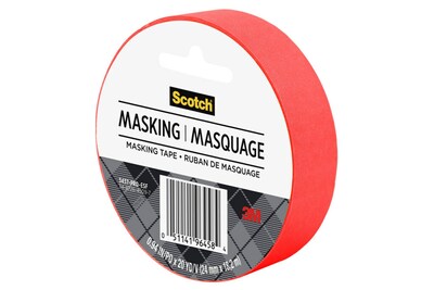 Scotch Expressions Masking Tape, 0.94 x 20 yds., Red (3437-PRD)