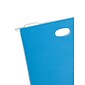 Smead Hanging File Folders, 1/5-Cut Adjustable Tab, Letter Size, 3" Expansion, Sky Blue, 25/Box (64270)
