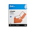 Quill Brand® 2-Pocket Folders, Orange, 25/Box (712580)