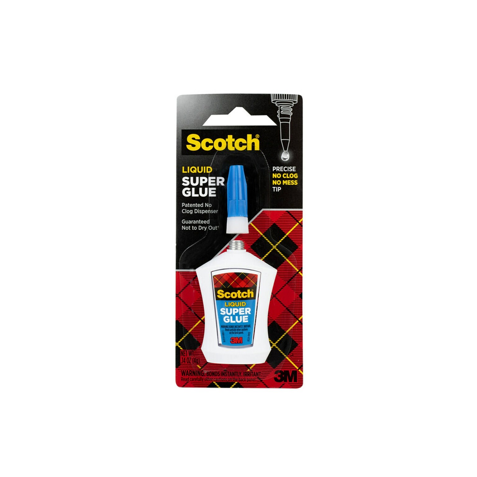 Scotch® Super Glue, .14 oz., White (AD124)