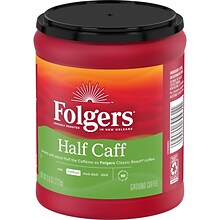 Folgers Half Caff Ground Coffee, 9.6 oz. Canister