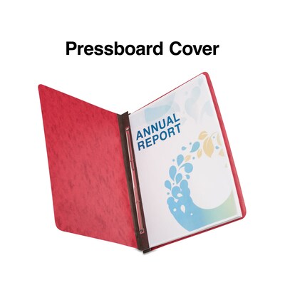 Quill Brand® Prong-Style Pressboard Covers, 8-1/2" x 11", Red (740404)