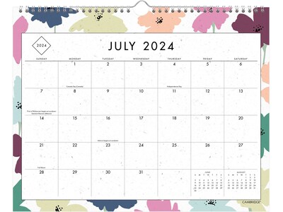 2024-2025 Cambridge GreenPath 15" x 12" Academic Monthly Wall Calendar (GP46-707A-25)