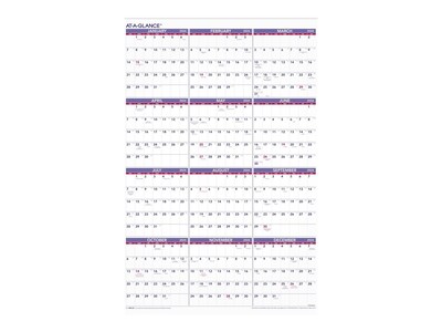 2024 AT-A-GLANCE 24 x 36 Yearly Wall Calendar (PM12-28-24)