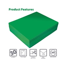 Better Office EVA Foam Sheet, Green, 30/Pack (01218)