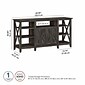 Bush Furniture Key West Tall TV Stand, Dark Gray Hickory, Screens up to 65" (KWV160GH-03)