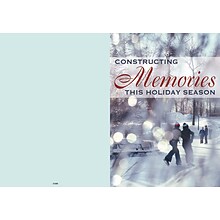 Constructing memories this holiday season - skaters - 7 x 10 scored for folding to 7 x 5, 25 cards w