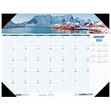 2024 House of Doolittle Coastlines 22 x 17 Monthly Desk Pad Calendar (178-24)