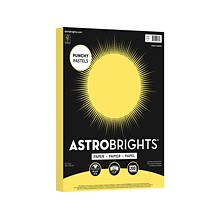Astrobrights Punchy Pastels 8.5 x 11 Colored Paper, 24 lbs., Lively Lemon, 200 Sheets/Pack (91739)