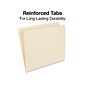 Quill Brand® Premium Reinforced File Folders, Straight Cut, Letter Size, Manila, 100/Box (751133)