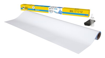 Post-it Flex Write Surface, 8 ft x 4 ft, Permanent Marker Wipes Away with Water, Permanent Marker Wh