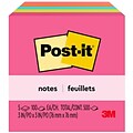 Post-it Sticky Notes, 3 x 3 in., 5 Pads, 100 Sheets/Pad, The Original Post-it Note, Poptimistic Coll