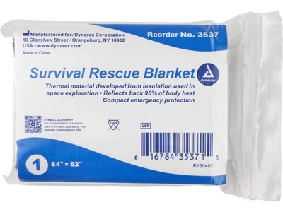 Dynarex Survival Emergency Blanket, 24/Carton (3537)