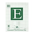 Roaring Spring Paper Products 8.5 x 11 Engineer Pad, 15 lb. Green Tinted Paper, 5x5 Grid Layout, 1
