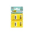 Post-it® Flags Value Pack, 1 x 1.7, Yellow, 50 Flags/Dispenser, 12 Dispensers/Box (680-YW12)