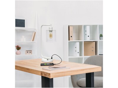 Lalia Home Studio Loft Incandescent Desk Lamp, 18.8", Matte White (LHD-2002-WH)