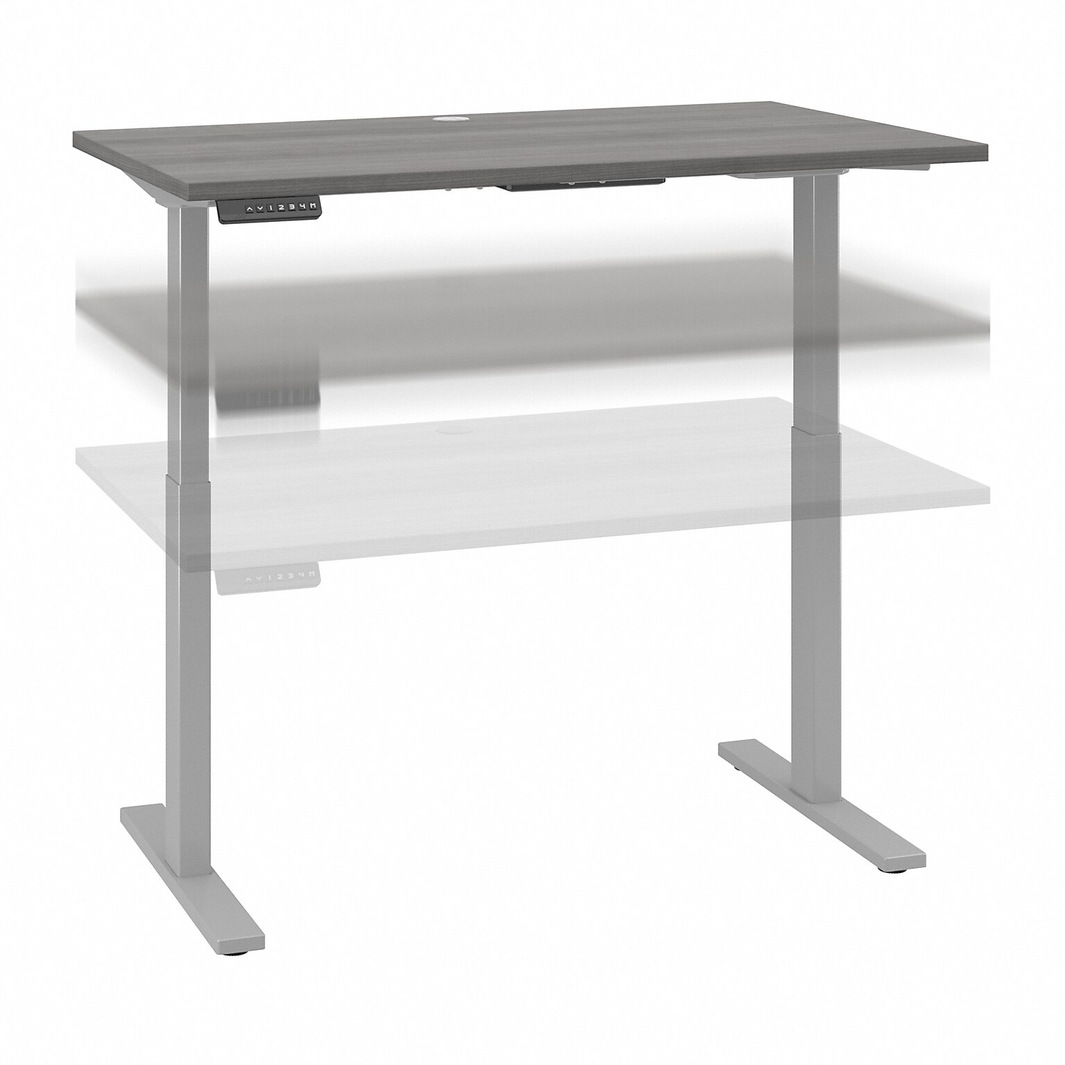 Bush Business Furniture Move 60 Series 48W Electric Height Adjustable Standing Desk, Platinum Gray/Cool Gray (M6S4824PGSK)