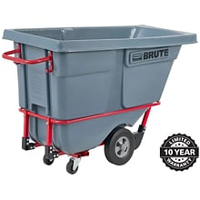 Rubbermaid Brute Standard-Duty Tilt Truck, 0.5 Cu. Yd., Gray (2192466)