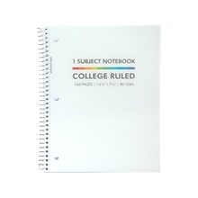 Pukka Pad Basics Subject Notebook, 7.5 x 10.5, College-Ruled, 80 Sheets, White, 3/Pack (9759-BAS)
