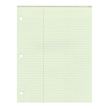 Roaring Spring Paper Products 8.5 x 11 Glued Pads, College Ruled, Green, 50 Sheets/Pad, 36 Pads/Ca