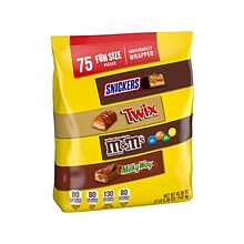 Mars Fun-Size Milk Chocolate Candy Variety Mix, 40.3 oz., 75 Pieces (459747)