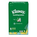 Kleenex Soothing Lotion Facial Tissue, 3-Ply, 120 Sheets/Box, 6 Boxes/Pack (54296)