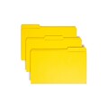 Smead® File Folder, Reinforced 1/3-Cut Tab, Legal Size, Yellow, 100 per Box (17934)