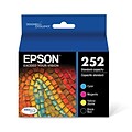 Epson T252 Black/Cyan/Magenta/Yellow Standard Yield Ink Cartridge, 4/Pack (T252120-BCS)