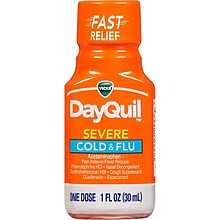 DayQuil Severe Cold & Flu Relief One-Dose Liquid - Acetaminophen, 1 FL OZ, 30 mL (04208)