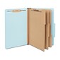 Staples® 60% Recycled Pressboard Classification Folder, 3-Dividers, 3 1/2" Expansion, Letter Size, Blue, 20/Box