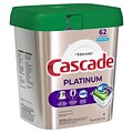 Cascade Platinum ActionPacs Dishwasher Detergent Pacs, Fresh Scent, 62/Pack (97726)