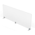 MooreCo Freestanding Desktop Divider, 24H x 60W, Clear Acrylic (45268)