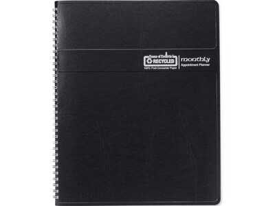2024 House of Doolittle 8.5" x 11" Monthly Appointment Book, Black (262-02-24)
