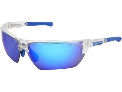 MCR Safety Dominator DM3 Safety Glasses, Wraparound, Blue Diamond Mirror Lens (DM1328B)