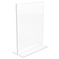 Deflecto Classic Image Double-Sided Sign Holder, 8.5" x 11", Clear Plastic (69201)