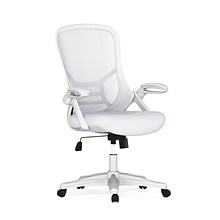 Flash Furniture Porter Ergonomic Mesh Swivel High Back Office Chair, White (HL00161WHWH)