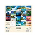 2023-2024 Plato Tropical Islands 12 x 12 Academic & Calendar Monthly Wall Calendar (9781975467210)
