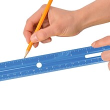 Westcott 12 Plastic Standard Ruler, Assorted Colors, Each (10526-001)