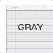 TOPS Prism+ Notepads, 8.5 x 11.75, Wide, Gray, 50 Sheets/Pad, 12 Pads/Pack (TOP63160)