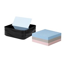 Post-it Pop-up Wave Design Dispenser with 3 x 3 Sticky Notes, Black (WAVE-330-BKVP)