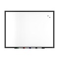 TRU RED™ Magnetic Porcelain Dry Erase Board, Black Frame, 4 x 3 (TR61189)