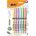 BIC Brite Liner Stick Highlighter with Grip, Chisel Tip, Assorted Pastel Colors, 6/Pack (GBLDP61-AST