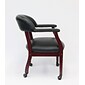 Boss Captain's Guest Armchair; With Casters, Black