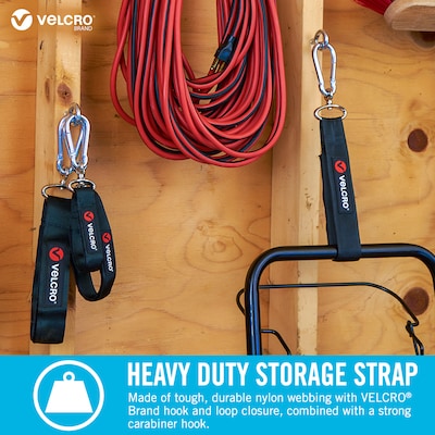 VELCRO Brand EASY HANG Medium Strap, Black (VEL-30121-USA)