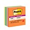 Post-it Super Sticky Notes, 3 x 3, Energy Boost Collection, 90 Sheet/Pad, 5 Pads/Pack (654-5SSUC)