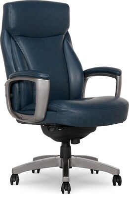 La-Z-Boy Leather Executive Chair, Blue (51447)