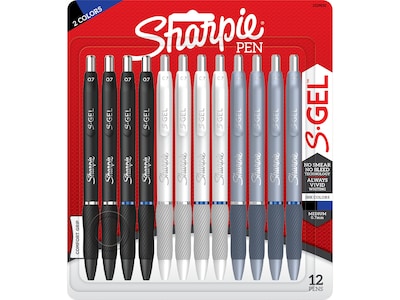 Sharpie S-Gel Retractable Gel Pen, Medium Point, Assorted Ink, Dozen (2129832)
