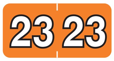 Medical Arts Press Barkley & Sycom Large Compatible Orange Year Roll Labels; 2023, 500/Roll (3266823