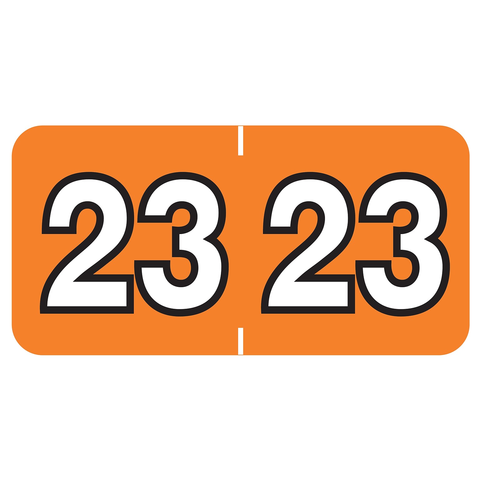 Medical Arts Press Barkley & Sycom Compatible Large 2023 Year Label, 3/4 x 1-1/2, Orange, 500/Roll (3266823)