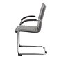 Boss Office Products Chrome Frame, Grey Vinyl Side Chair, 2 Pack (B9536GY2)